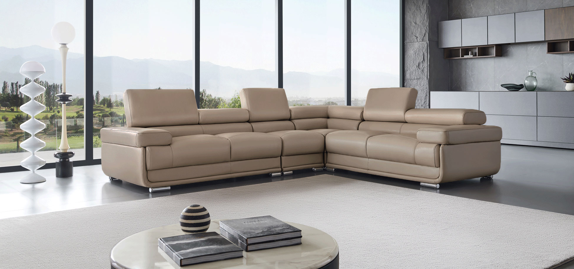 Living Room Furniture Sectionals 2119 Sectional Beige